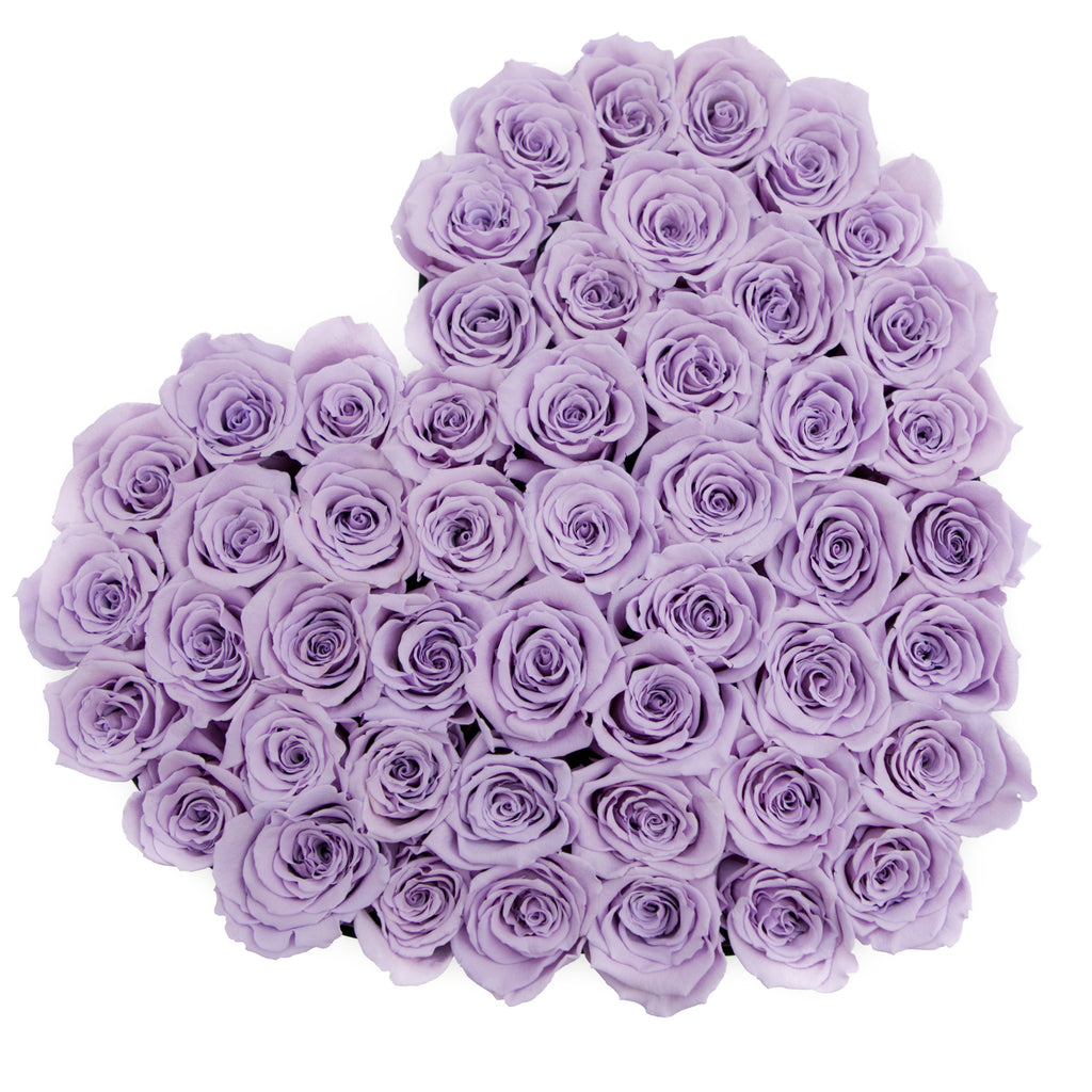 LOVE box - white - lavender ETERNITY roses