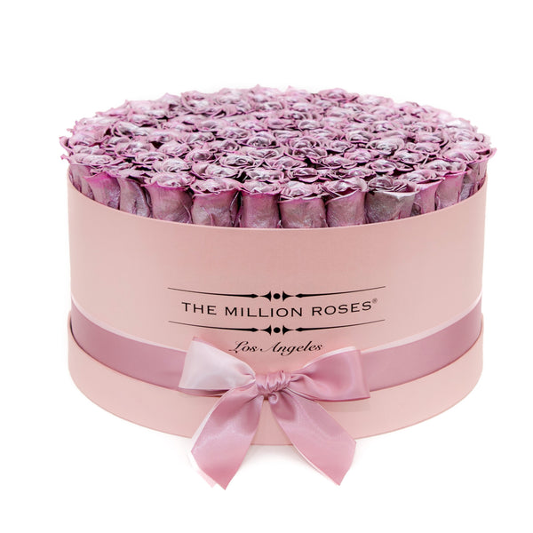 the million LARGE box - pink - rose gold ETERNITY roses