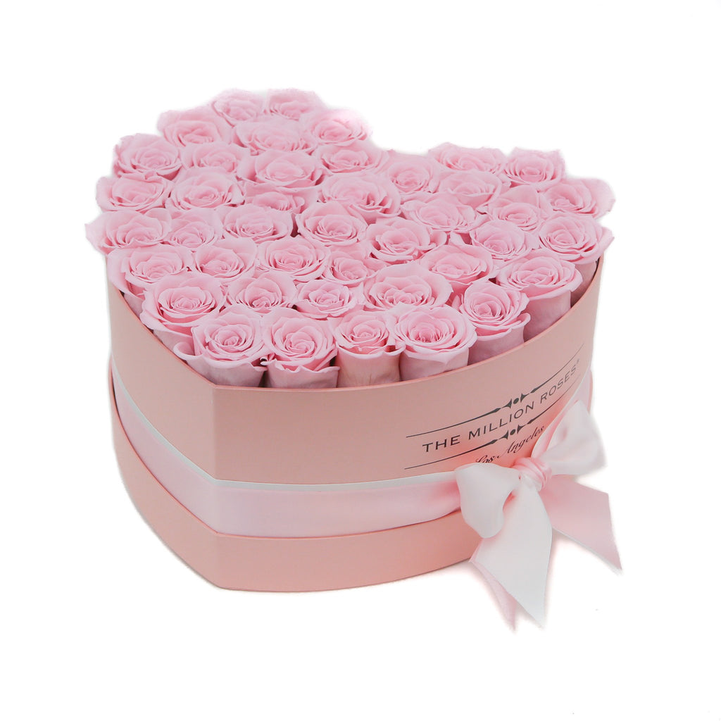 LOVE box - pink - light-pink ETERNITY roses pink eternity roses - the million roses
