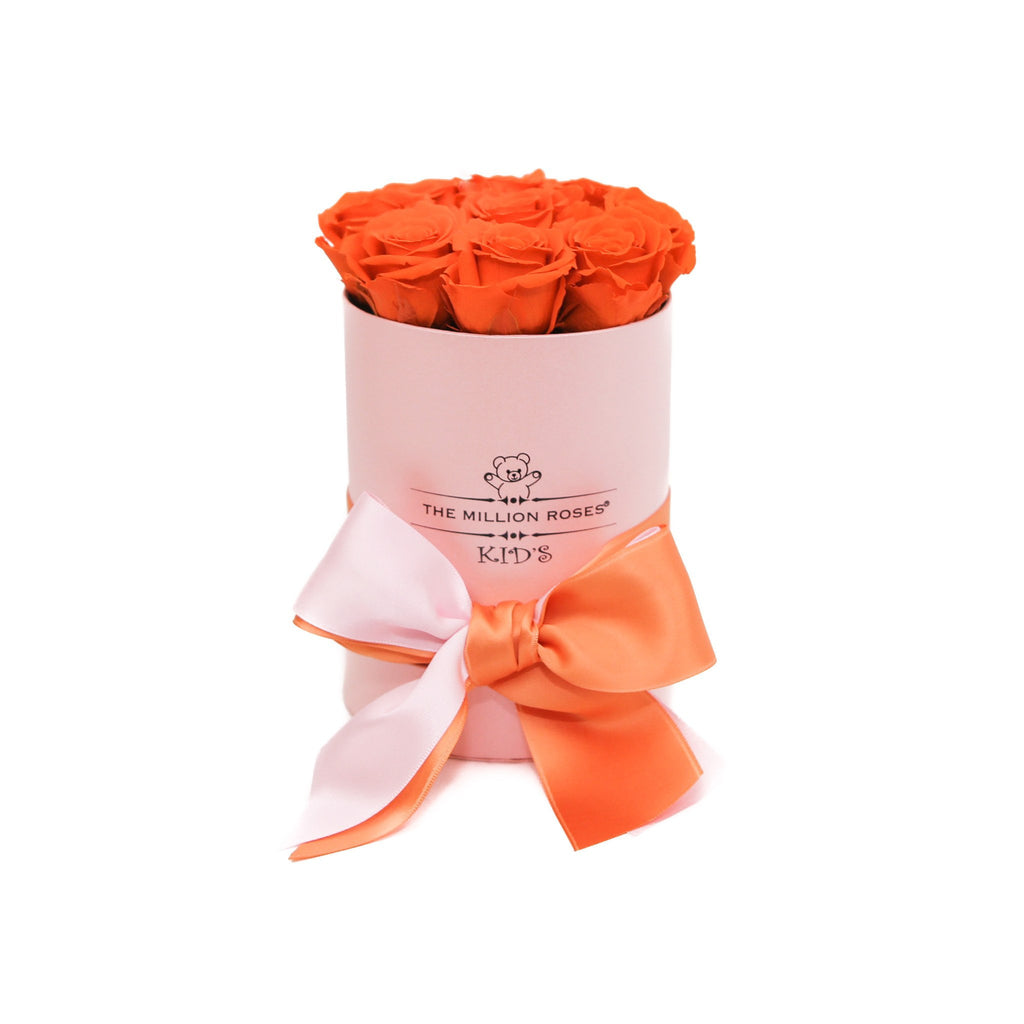 the million KIDS box - pink - orange ETERNITY spray roses orange eternity roses - the million roses