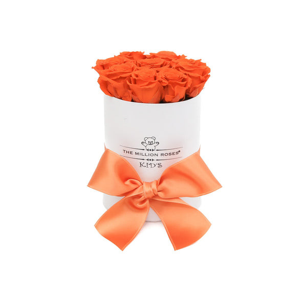 the million KIDS box - white - orange ETERNITY spray roses orange eternity roses - the million roses