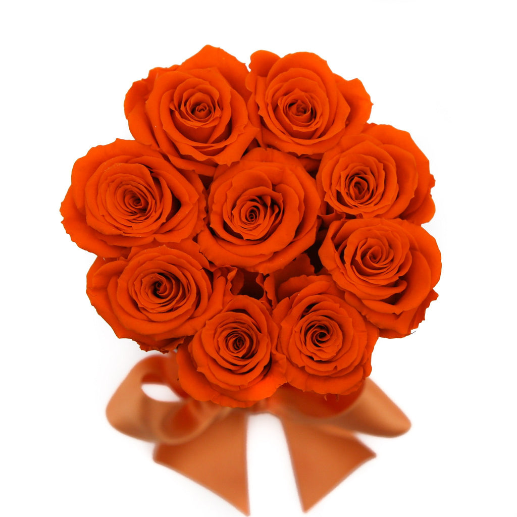 the million KIDS box - white - orange ETERNITY spray roses orange eternity roses - the million roses