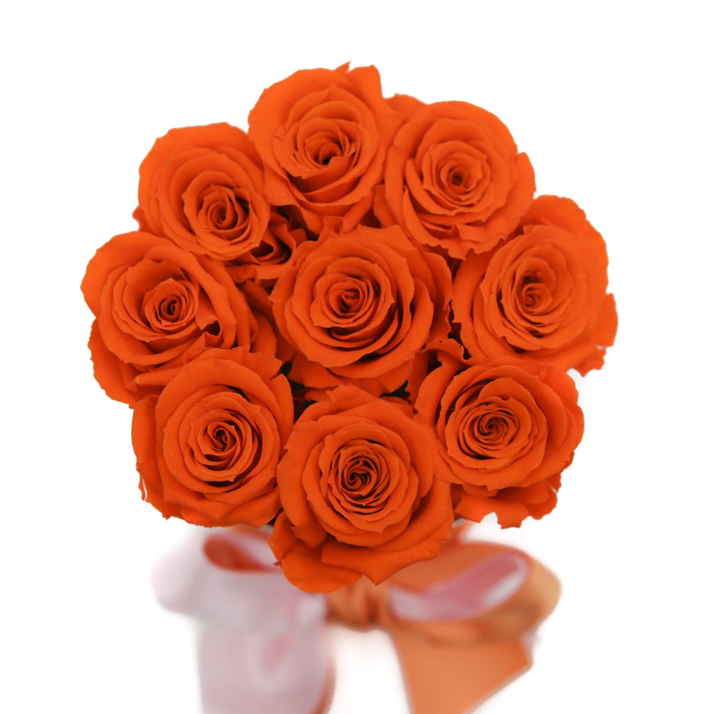 the million KIDS box - pink - orange ETERNITY spray roses orange eternity roses - the million roses